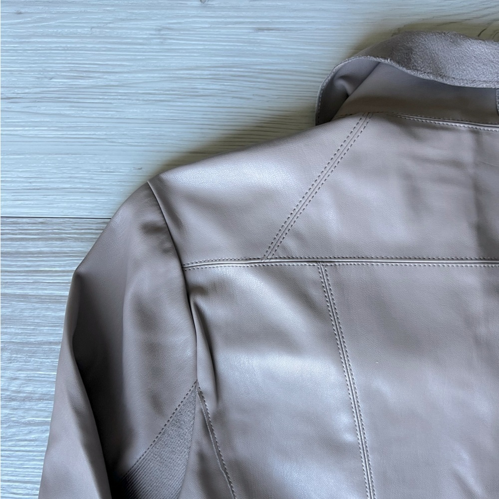 BAGATELLE faux leather draped jacket size M EUC - Picture 11 of 14
